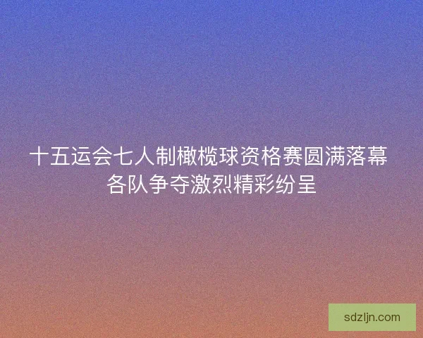 十五运会七人制橄榄球资格赛圆满落幕 各队争夺激烈精彩纷呈